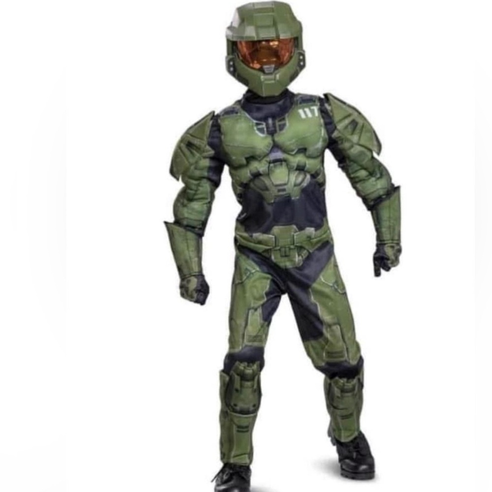 Halo Green and Black Armored Costume